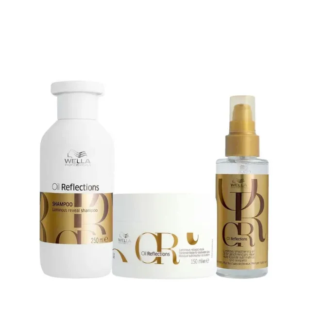 Wella Oil Reflections Kit Capelli Illuminante: Shampoo, Maschera e Olio