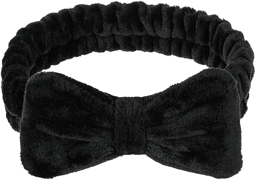 Fascia per capelli cosmetica, nera "Wow Bow"