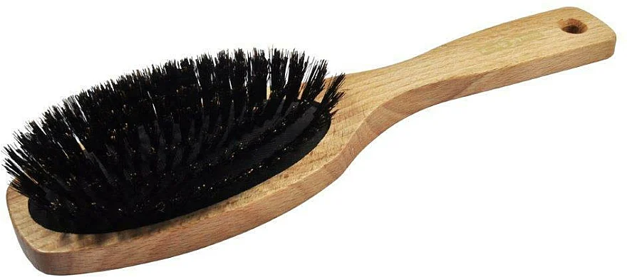 Spazzola ovale in faggio, setole in nylon, 22 cm