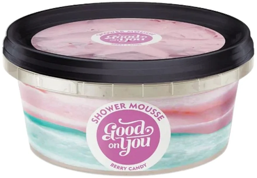 Mousse doccia al profumo di caramelle ai frutti di bosco