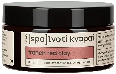 Argilla francese per il viso, i capelli e il corpo "French Red Clay"