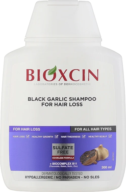 Shampoo all'aglio nero anticaduta