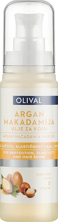 Olio per capelli con olio di argan e macadamia