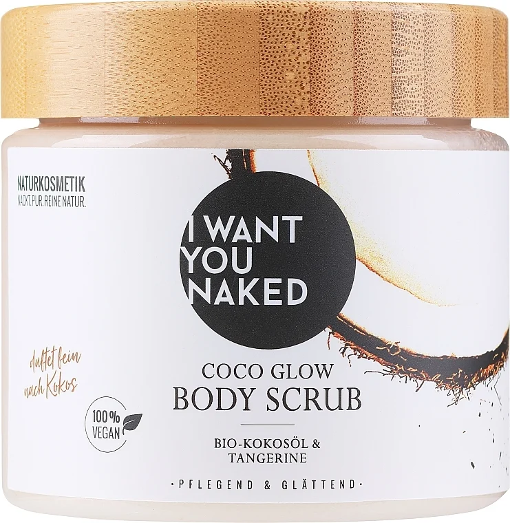 Scrub corpo con olio di cocco biologico e mandarino