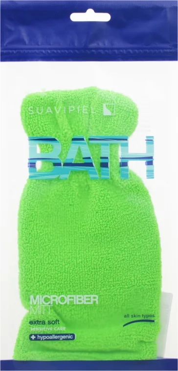 Spugna-guanto da bagno, verde chiaro