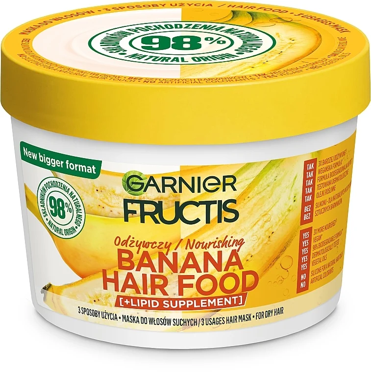 Maschera nutriente per capelli secchi "Banana"