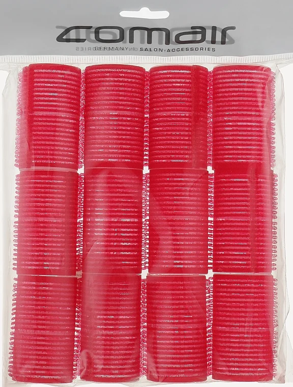 Set di bigodini con velcro "Velcro plus", 12 pezzi, 36 mm, rosso