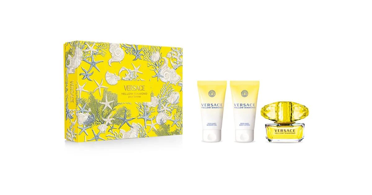 Versace Yellow Diamond confezione regalo da donna Eau de Toilette 50 ml + gel doccia profumato 50 ml + latte corpo profumato 50 ml