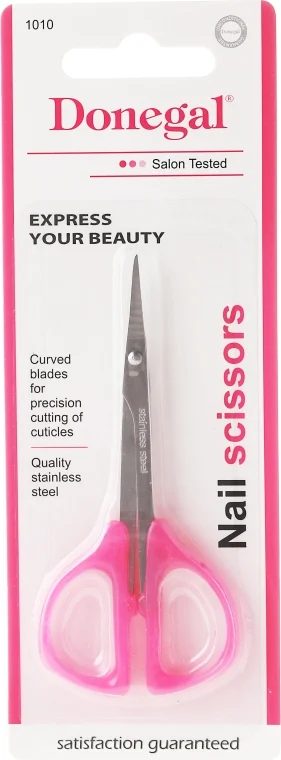 Forbici per manicure e cuticola, con manici in plastica, 1010, rosa