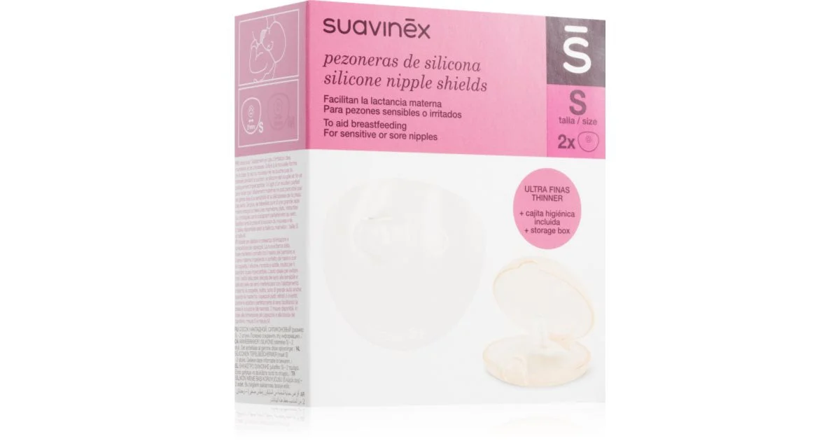 Suavinex Zero Zero Silicone proteggi capezzoli taglia S 21 mm 2 pezzi