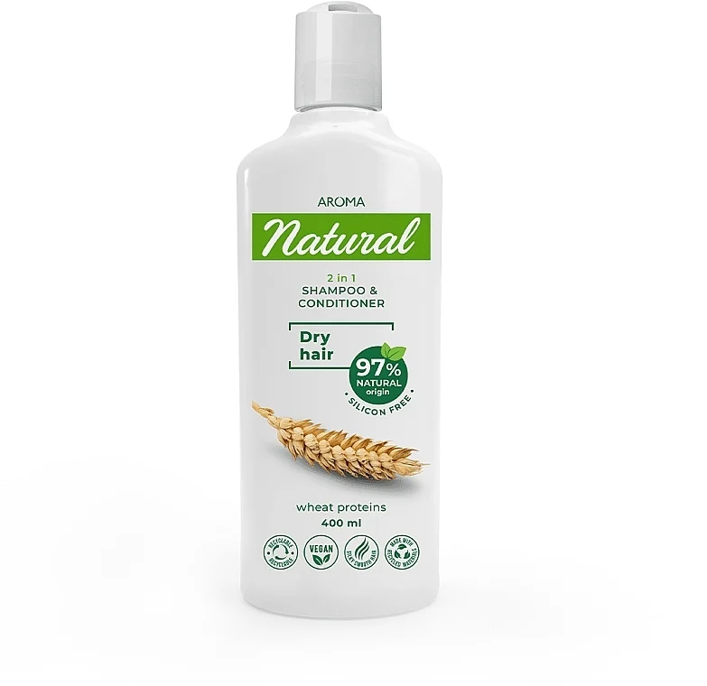 Shampoo-balsamo con proteine di grano 2 in 1