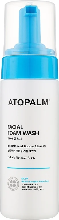 Mousse detergente per pelle sensibile del viso