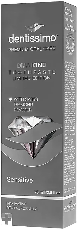 Dentifricio per denti sensibili con polvere di diamante