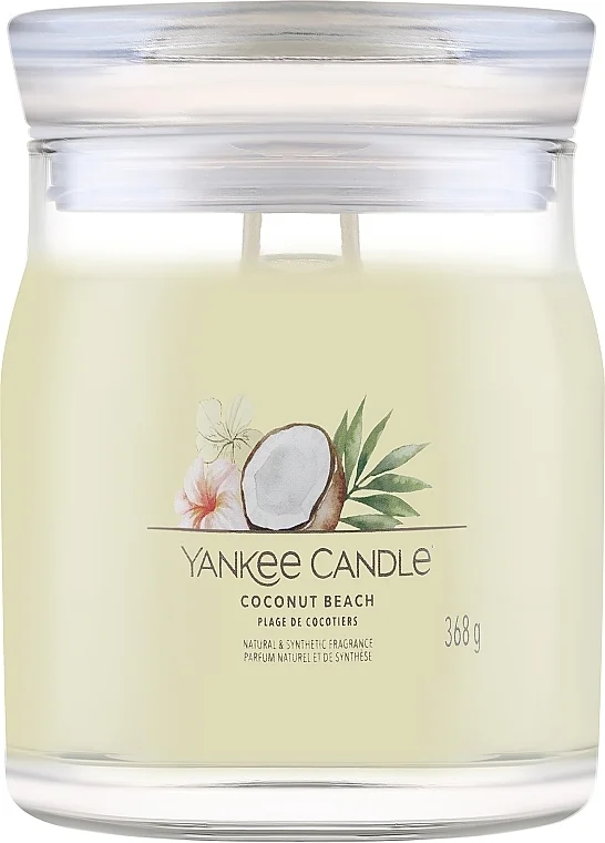 Candela profumata "Coconut Beach", 2 stoppini