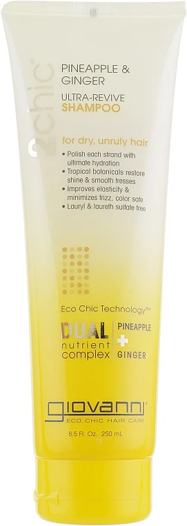 Shampoo per capelli secchi e ribelli "Ananas e zenzero"