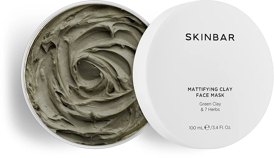 Maschera viso opacizzante con argilla verde e 7 estratti di erbe