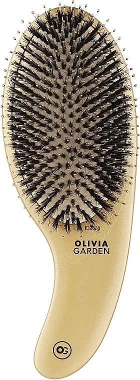 Spazzola per capelli, setole miste, oro